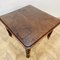 English Victorian Square Mahogany Dining Table on Brass Castors, Image 4