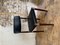 Vintage Wooden and Black Skai Chairs, 1970s, Set of 4 2