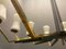 Large Brass & Opaline Glass Chandelier from Stilnovo, 1950s, Image 7