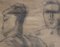 Artista de la escuela romana, The Roman Bath, años 60, Lápiz sobre papel, Enmarcado, Imagen 18