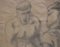 Artista della scuola romana, Terme romane, anni '60, matita su carta, con cornice, Immagine 23