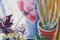 Yoritsuna Kuroda, Stillleben mit Blumen und Schnee, 1974, Öl auf Leinwand 18