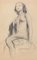 Guillaume Dulac, Il nudo seduto, anni '20, Disegno a matita su carta, con cornice, Immagine 1