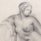 Guillaume Dulac, Portrait of Reposing Nude, 1920s, Pencil on Paper, Framed, Image 4