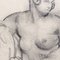 Guillaume Dulac, Ritratto di nudo in posa, anni '20, matita su carta, con cornice, Immagine 6