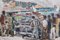Alfred Salvignol, Sailors in the Port of Nice, 1950s, Mixed Media, Framed 1