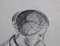 Guillaume Dulac, madre que amamanta a su bebé, años 20, dibujo a lápiz sobre papel, enmarcado, Imagen 5