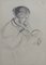 Guillaume Dulac, Madre che allatta il bambino, anni '20, Disegno a matita su carta, con cornice, Immagine 1