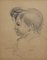 Guillaume Dulac, Portrait of a Young Girl, 1920s, Pencil Drawing on Paper, Framed 1