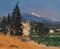Michel Margueray, Blick auf den Mont Ventoux unter dem Himmel der Provence, 2000er, Öl auf Leinwand, Gerahmt 1