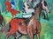 Pierre Gaillardot, The Racing Horses, 1970s, Gouache on Paper, Framed 9