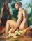 Charles Kvapil, The Bather, 1934, Oil on Board, Framed 1