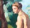 Charles Kvapil, The Bather, 1934, Oil on Board, Framed, Image 10