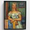 Louis Latapie, Portrait of Renée, 1941, Oil on Board, Framed 2