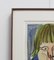 Raymond Debiève, Portrait of a Girl, 1966, Mixed Media on Paper, Framed 4