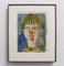 Raymond Debiève, Porträt eines Mädchens, 1966, Mixed Media auf Papier, gerahmt 2