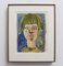 Raymond Debiève, Portrait of a Girl, 1966, Mixed Media on Paper, Framed, Image 2