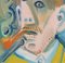 Raymond Debiève, Man Smoking a Pipe, 1960s, Oil on Board, Framed 7