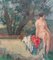 Guillaume Dulac, Landscape with Two Bathers, Oil on Panel, Framed 7