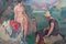 Guillaume Dulac, Landscape with Two Bathers, Oil on Panel, Framed 13