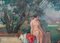 Guillaume Dulac, Landscape with Two Bathers, Oil on Panel, Framed 9