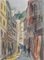 Roland DuBuc, Parisian Street Scene, 1970s, Watercolor, Framed 1