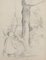 Guillaume Dulac, Mutter mit Kind unter einem Baum, 1920er, Bleistiftzeichnung, gerahmt 1