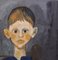 Raymond Debiève, Portrait of Boy in a Chair, 1960s, Gouache on Paper, Framed 5