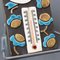 Vintage Ceramic Thermometer and Casing by Mithé Espelt, 1960s 11