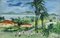 Robert Humblot, La bahía de Fort-de-France Martinica, 1959, óleo sobre lienzo, enmarcado, Imagen 1