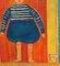 Raymond Debiève, French Boy in Bloomers, 1960s-70s, Gouache on Paper, Framed 11