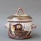 Vaso vintage decorativo in ceramica con coperchio di Michel Barbier, Francia, anni '60, Immagine 1