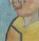 Raymond Debiève, Portrait of Woman in Yellow, 1970er, Öl auf Papier, Gerahmt 11