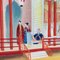 Artista escolar francés, Flores de cerezo en Japón, Mediados del siglo XX, Técnica mixta sobre papel, Enmarcado, Imagen 13
