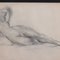 Guillaume Dulac, Portrait of Reclining Nude, 1920s, Pencil Drawing on Paper, Framed 5
