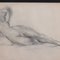 Guillaume Dulac, Portrait of Reclining Nude, 1920s, Pencil Drawing on Paper, Framed, Image 5