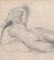 Guillaume Dulac, Retrato de desnudo reclinado, años 20, Dibujo a lápiz sobre papel, Enmarcado, Imagen 3