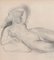 Guillaume Dulac, Ritratto di nudo sdraiato, anni '20, Disegno a matita su carta, con cornice, Immagine 3