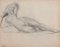 Guillaume Dulac, Ritratto di nudo sdraiato, anni '20, Disegno a matita su carta, con cornice, Immagine 1
