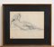 Guillaume Dulac, Portrait of Reclining Nude, 1920s, Pencil Drawing on Paper, Framed 2