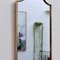 Mid-Century Italian Wall Mirror with Brass Frame in the style of Gio Ponti, 1950s 4