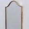 Mid-Century Italian Wall Mirror with Brass Frame in the style of Gio Ponti, 1950s 8