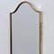 Mid-Century Italian Wall Mirror with Brass Frame in the style of Gio Ponti, 1950s, Image 8