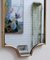 Mid-Century Italian Wall Mirror with Brass Frame in the style of Gio Ponti, 1950s 3