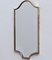 Mid-Century Italian Wall Mirror with Brass Frame in the style of Gio Ponti, 1950s 5