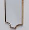 Mid-Century Italian Wall Mirror with Brass Frame in the style of Gio Ponti, 1950s 7