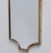 Mid-Century Italian Wall Mirror with Brass Frame in the style of Gio Ponti, 1950s, Image 7