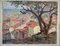 French School Artist, French Riviera View, 1950s, Oil on Panel, Framed 1