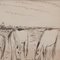 Genevieve Gallibert, Grazing Horses in the Camargue, 1930s, Ink on Paper, Framed 7