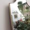 Espejo de pared italiano vintage con marco de latón, años 50, Imagen 5